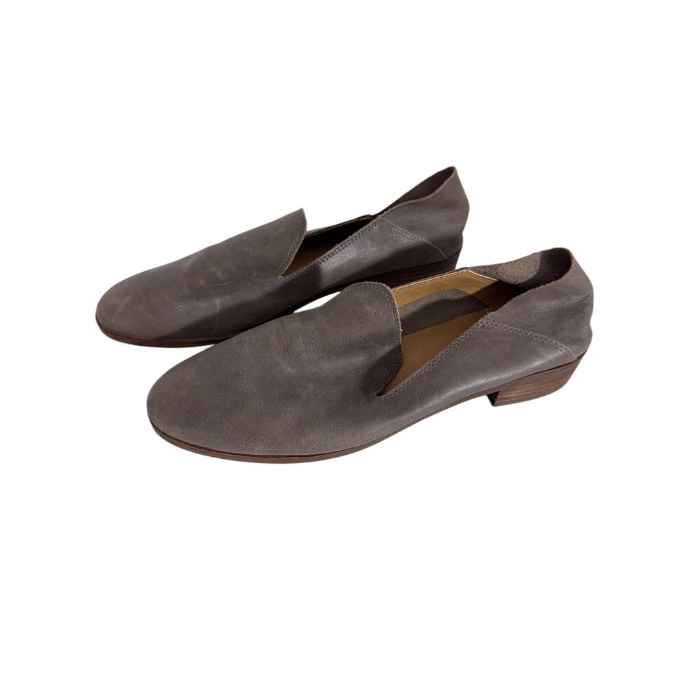 "LUCKY BRAND" Women's Cahill Taupe Leather Slip on Loafer NO SIZE Preppy‎ Office